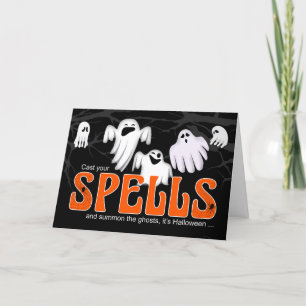 Cartes Pour Fêtes Annuelles Halloween crépiter vos sorts et évoquer les fantôm