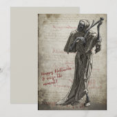 Cartes Pour Fêtes Annuelles Halloween de la mort musculaire (Devant / Derrière)