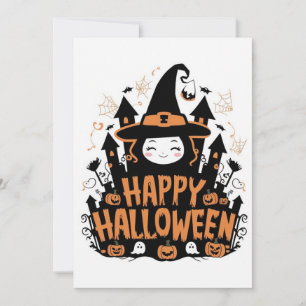 Cartes Pour Fêtes Annuelles Halloween de nuit personnalisée