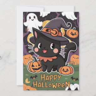 Cartes Pour Fêtes Annuelles Halloween de nuit personnalisée