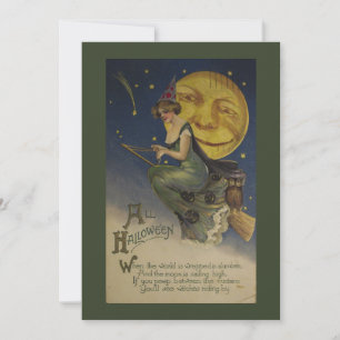 Cartes Pour Fêtes Annuelles Halloween drôle vintage modifiable