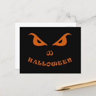 Cartes Pour Fêtes Annuelles Halloween éffrayant effrayant visage