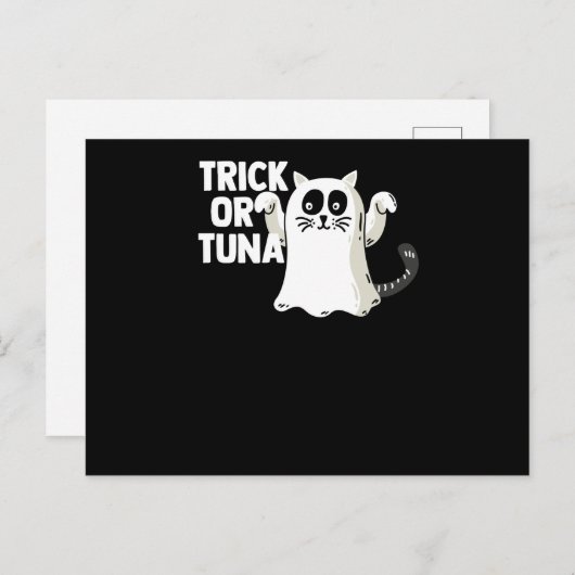 Cartes Pour Fêtes Annuelles Halloween en Trick ou en thon (Devant / Derrière)