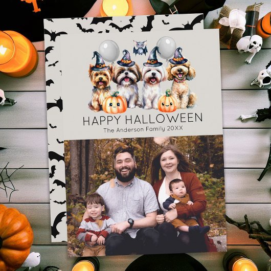 Cartes Pour Fêtes Annuelles Halloween familial joyeux
