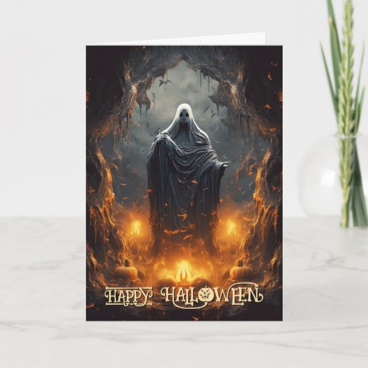 Cartes Pour Fêtes Annuelles Halloween fantôme éffrayant (Devant)