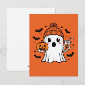 Cartes Pour Fêtes Annuelles Halloween Fantôme Mignon (Devant / Derrière)
