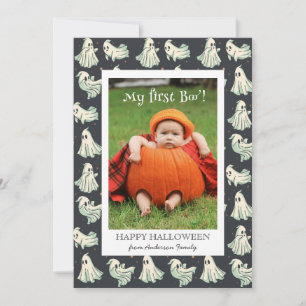 Cartes Pour Fêtes Annuelles Halloween fantôme Mon premier bébé garçon