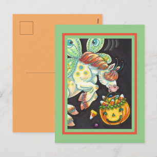 CARTES POUR FÊTES ANNUELLES HALLOWEEN FLYING HORSE CANDY CORN