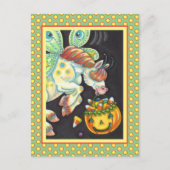 CARTES POUR FÊTES ANNUELLES HALLOWEEN FLYING HORSE CANDY CORN (Devant)