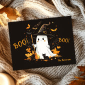 Cartes Pour Fêtes Annuelles Halloween Ghost Witch Salutation octobre