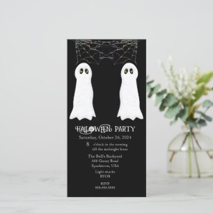 Cartes Pour Fêtes Annuelles Halloween Ghosts et Spider Webs Party