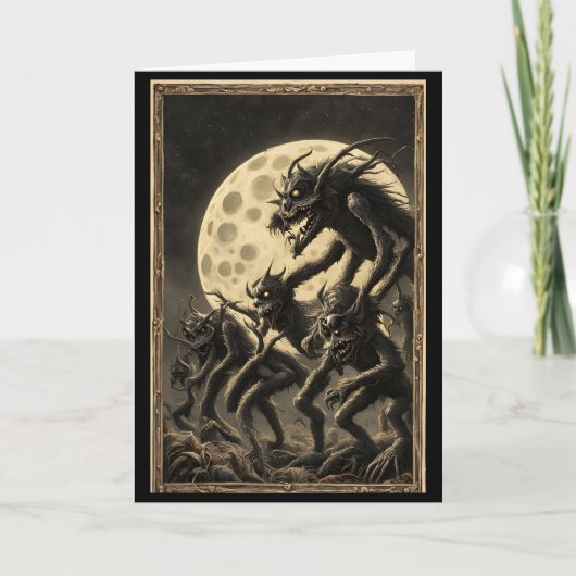 Cartes Pour Fêtes Annuelles Halloween Goblin Moon (Devant)
