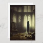 Cartes Pour Fêtes Annuelles Halloween Haunted House effroi (Devant / Derrière)