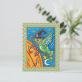 CARTES POUR FÊTES ANNUELLES HALLOWEEN HUMMINGBIRD & JACK-O'-LANTERN WHIMSY (Debout devant)