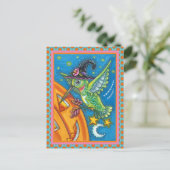 CARTES POUR FÊTES ANNUELLES HALLOWEEN HUMMINGBIRD & JACK-O'-LANTERN WHIMSY (Debout devant)