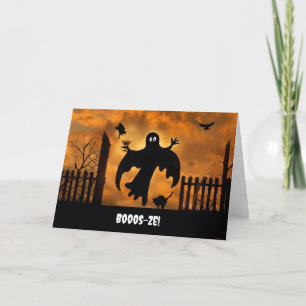 Cartes Pour Fêtes Annuelles Halloween Martini Boire Fantôme drôle