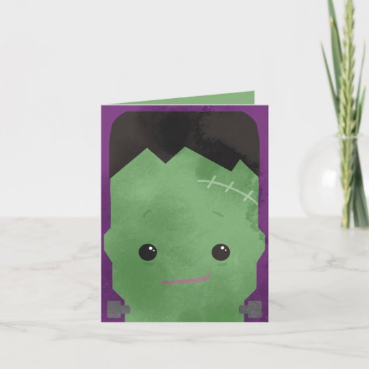 Cartes Pour Fêtes Annuelles Halloween monstre de Frankenstein (Devant)