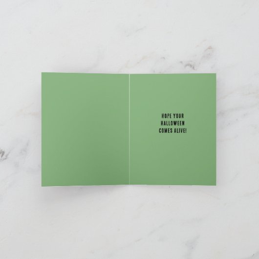 Cartes Pour Fêtes Annuelles Halloween monstre de Frankenstein (Intérieur)