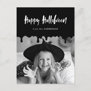 Cartes Pour Fêtes Annuelles Halloween noir sang coulant photo