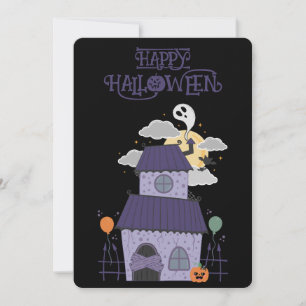 Cartes Pour Fêtes Annuelles Halloween Pastel Goth Haunted House