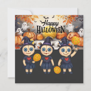Cartes Pour Fêtes Annuelles Halloween pour la fête des joueurs de Pickleball