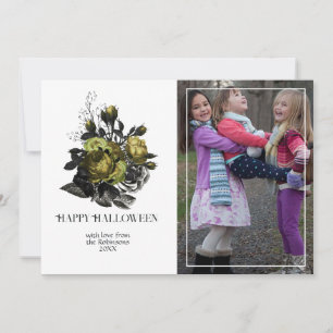 Cartes Pour Fêtes Annuelles Halloween rustique vintage bois