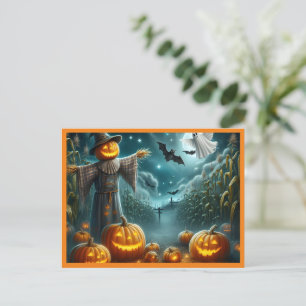 Cartes Pour Fêtes Annuelles Halloween Scarecrow
