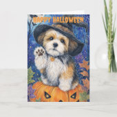 Cartes Pour Fêtes Annuelles Halloween Shih Tzu Dog (Devant)