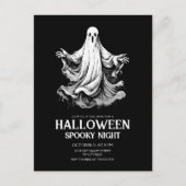 Cartes Pour Fêtes Annuelles Halloween soirée éffrayante avec fantôme (Devant)