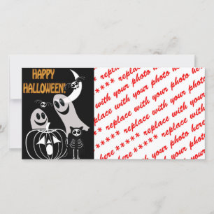 Cartes Pour Fêtes Annuelles Halloween Squelette Animaux Gang