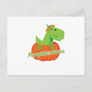 Cartes Pour Fêtes Annuelles Halloween Thanksgiving Pumpkasaurus Dinosaur