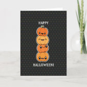 Cartes Pour Fêtes Annuelles Halloween Traite les Citrouilles (Devant)