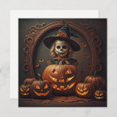 Cartes Pour Fêtes Annuelles Halloween vintage (Devant / Derrière)
