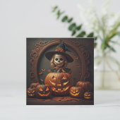 Cartes Pour Fêtes Annuelles Halloween vintage (Debout devant)