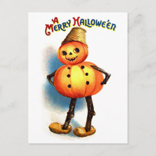 Cartes Pour Fêtes Annuelles Halloween Vintage kitsch rétro 'Joyeux Halloween'