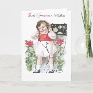 Cartes Pour Fêtes Annuelles Ham Radio Antique Noël