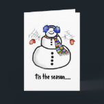 Cartes Pour Fêtes Annuelles Ham Radio Snowman Christmas Card Ver. 3<br><div class="desc">Voici une carte de Noël Ham Radio avec une image graphique de bonhomme de neige avec les bras d'antenne réalisés par Brownielocks et un verset pré-imprimé déjà à l'intérieur de la carte. Vous êtes libre de customiser ceci avec votre nom ou indicatif d'appel sans frais supplémentaires. Il suffit de cliquer...</div>