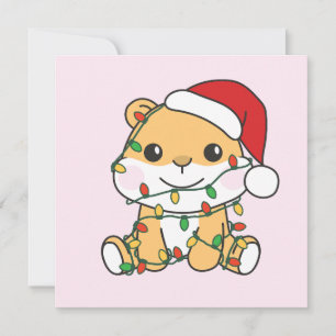 Cartes Pour Fêtes Annuelles Hamster Christmas Winter Animaux de vacances Hamst