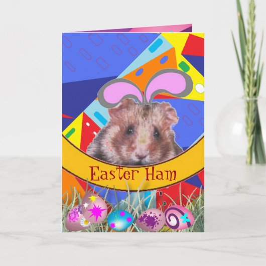 Cartes Pour Fêtes Annuelles Hamster de Pâques (Devant)