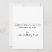 Cartes Pour Fêtes Annuelles Hand Drawn Black Bow Whimsical Christmas (Dos)