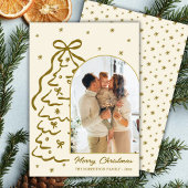 Cartes Pour Fêtes Annuelles Hand-Drawn Christmas Tree Arch Photo Christmas