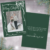 Cartes Pour Fêtes Annuelles Hand Drawn Green Whimsical Merry Christmas