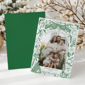 Cartes Pour Fêtes Annuelles Hand Drawn Scribble Bow Green Arch Photo Christmas