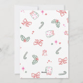 Cartes Pour Fêtes Annuelles Hand-Drawn String Lights & Tree Merry Christmas (Dos)