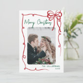 Cartes Pour Fêtes Annuelles Hand Drawn Whimsical Christmas (Debout devant)