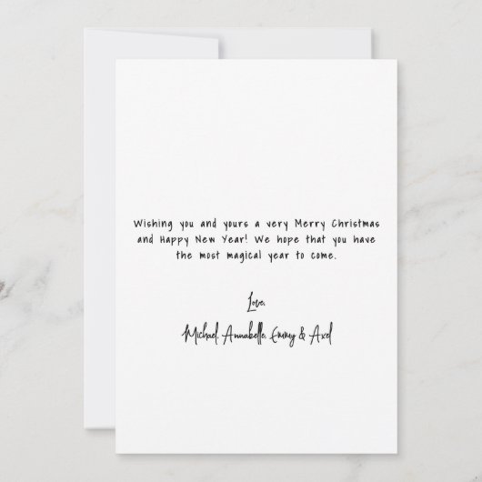 Cartes Pour Fêtes Annuelles Hand Drawn Whimsical Merry Christmas (Dos)