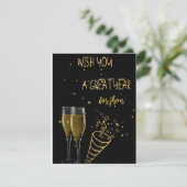 Cartes Pour Fêtes Annuelles handgeschreven elegant Feestdagenkaart (Staand voorkant)