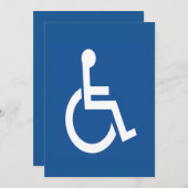 Cartes Pour Fêtes Annuelles Handicapé (Devant / Derrière)