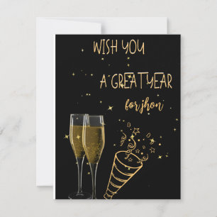 Cartes Pour Fêtes Annuelles handwritten elegant go