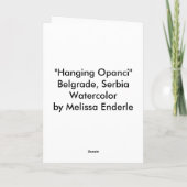 Cartes Pour Fêtes Annuelles Hanging Opanci (Dos)